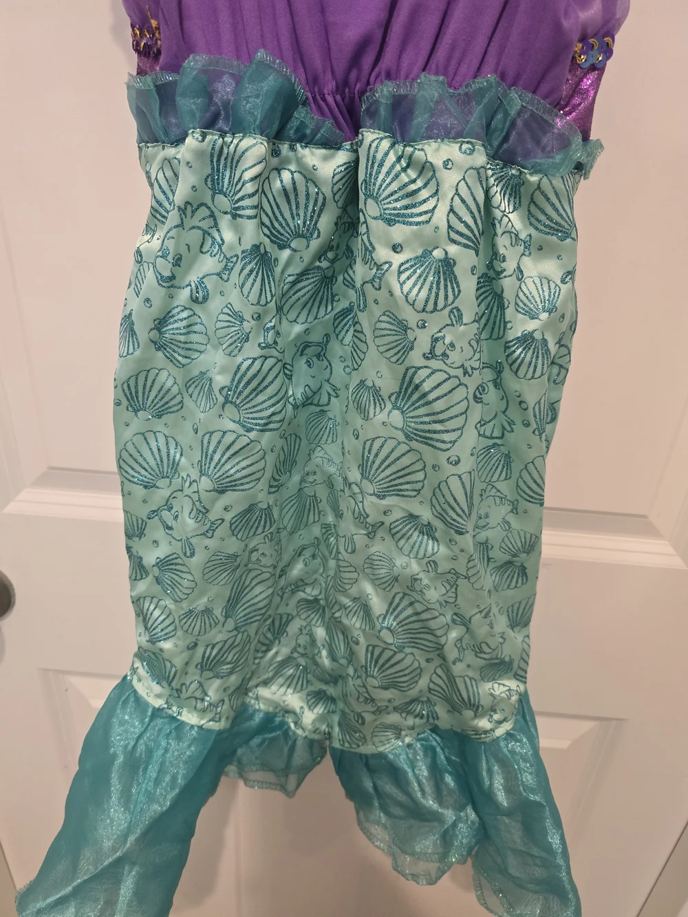 Ariel Little Mermaid Girls Costume Dress - Picture 3 of 6